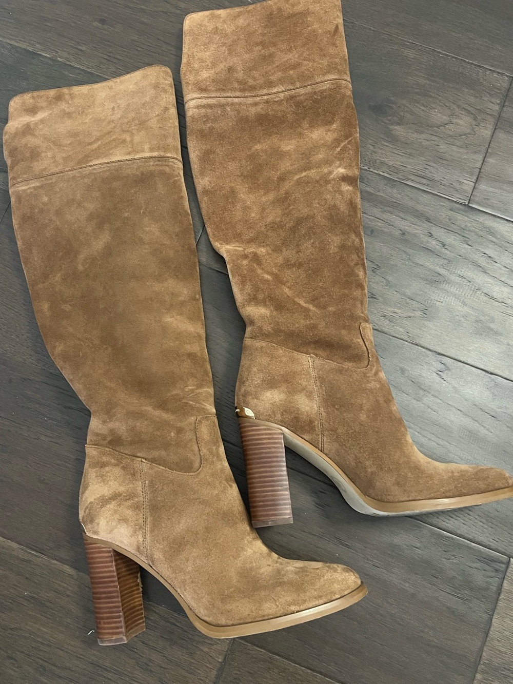 Michael Kors Regina Boots Tan Suede - Picture 2 of 7
